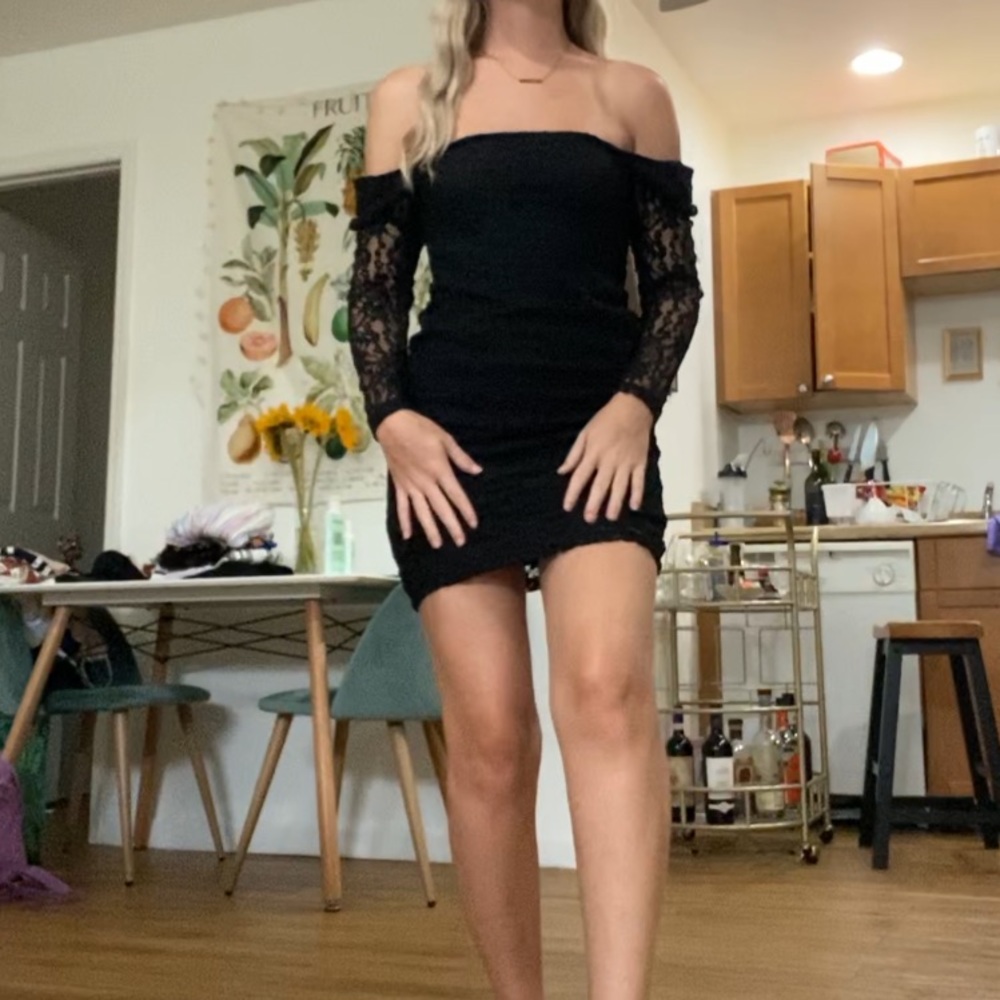 Black Lacey mini dress